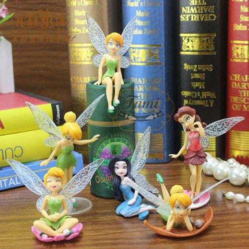 Bộ 6 cô tiên nhựa đẹp loại 1 - Phụ kiện trang trí bánh kem