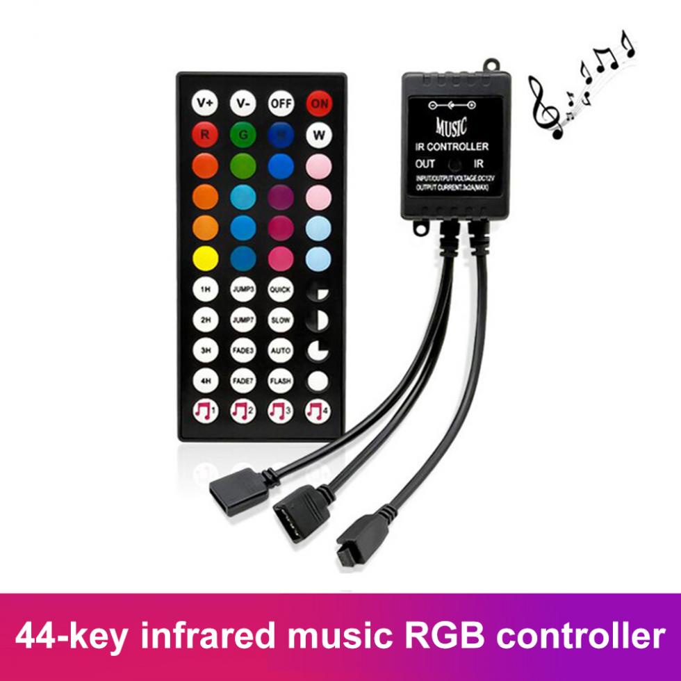 Bộ điều khiển led dây 5m RGB cảm ứng nhảy theo nhạc - Led music controller-C13