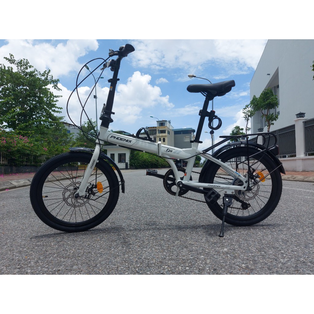 Xe đạp gấp Phoenix - Phượng Hoàng 20inch - trắng