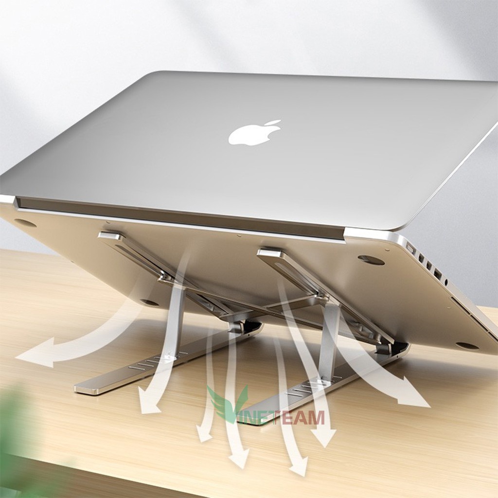 Laptop holder - Giá đỡ Laptop - MacBook bằng nhôm điều chỉnh độ cao theo nhu cầu sử dụng -dc3716
