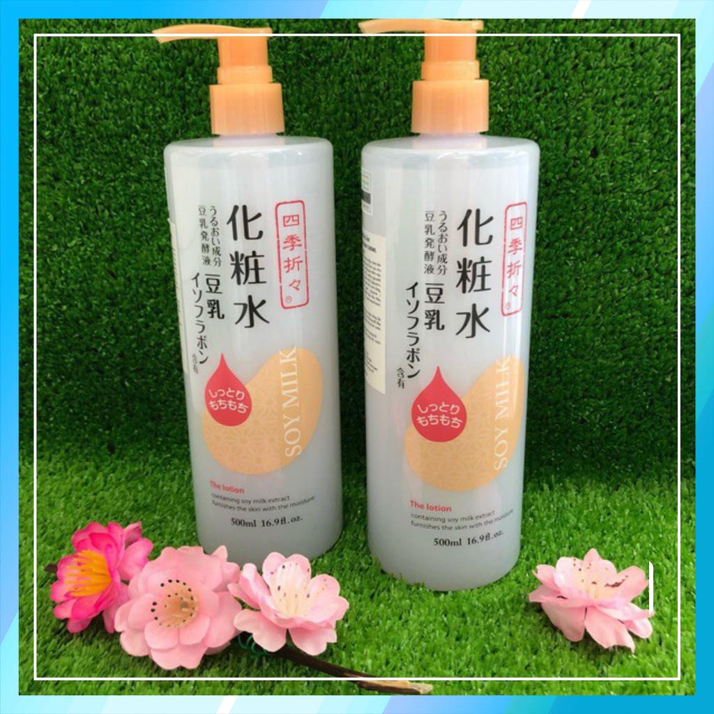Nước hoa hồng đậu nành dưỡng ẩm Kumano Soy Milk Shikioriori Nhật Bản 500ml