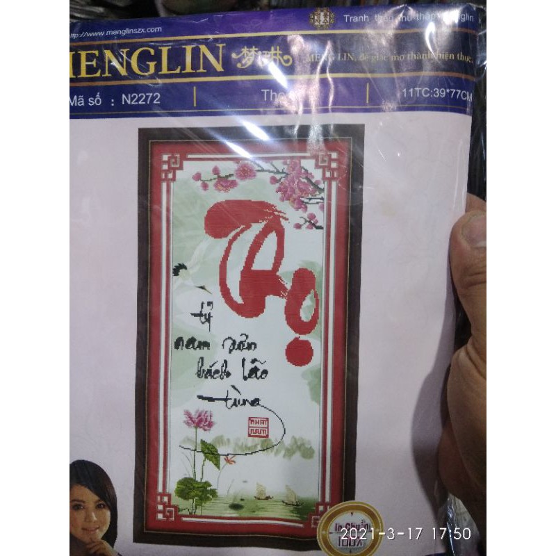 Tranh thêu chữ thập 20k/ 1kít