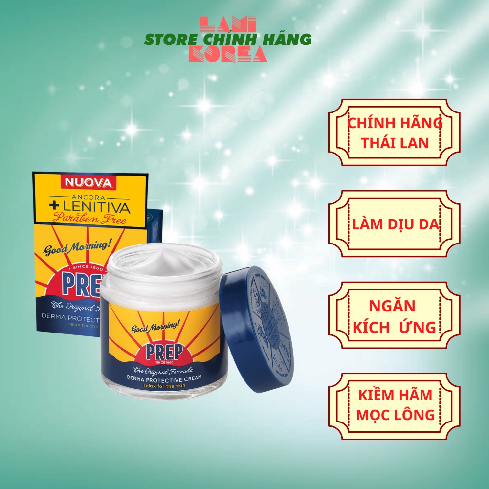 Kem dưỡng sau cạo wax lông Prep - Derma Protective Cream làm dịu, ngăn ngừa kích ứng 75ml chính hãng thái lan