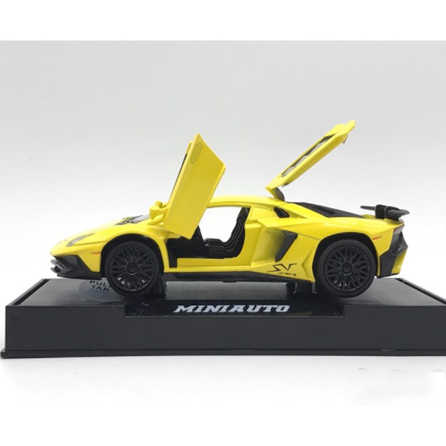 Xe mô hình sắt Lamborghini SV750-4 TẶNG KÈM BIỂN SỐ tỉ lệ 1:32 hãng MiniAuto