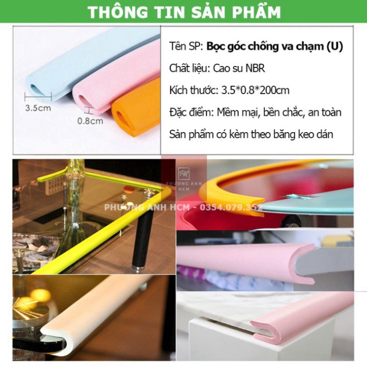 Cuộn Xốp Bọc Cạnh Bàn Hình Chữ L/ U/ W Dài 2M An Toàn Cho Bé - Dây Cao Su Nẹp Bịt Góc Bàn, Ghế, Tường, Tủ, Giường,...