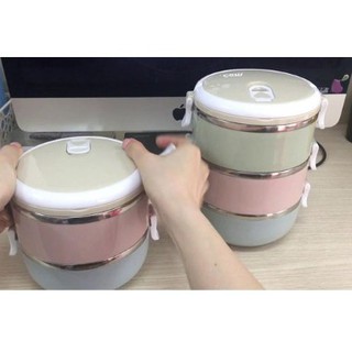 Cặp lồng lúa mạch giữ nhiệt 2 tầng