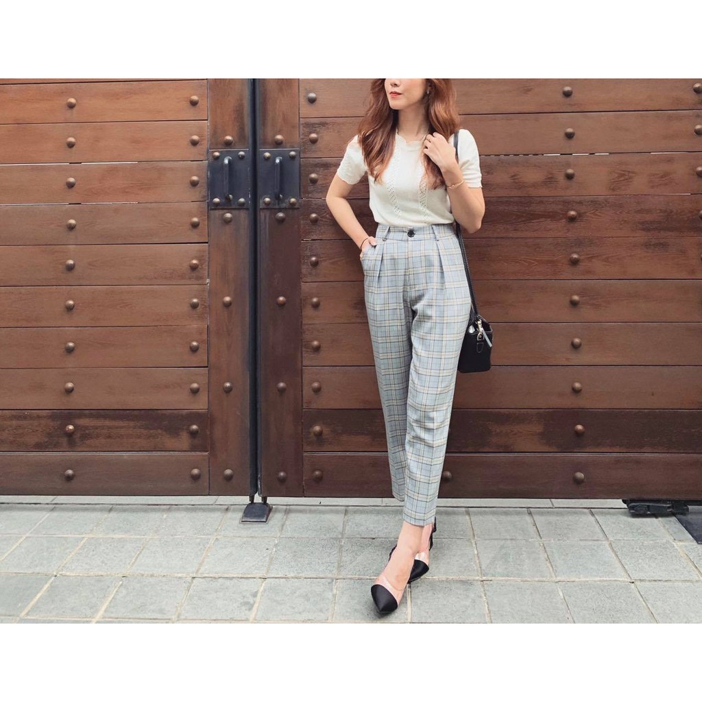 Quần baggy caro