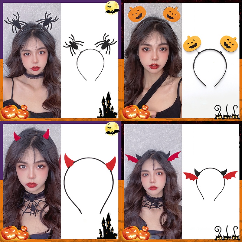 Băng đô hình hình bí ngô/nhện dễ thương cho nữ tùy chọn