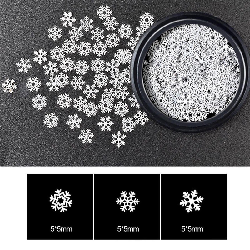 Sequin kim tuyến Noel 90 bông tuyết Giáng sinh trắng nhôm