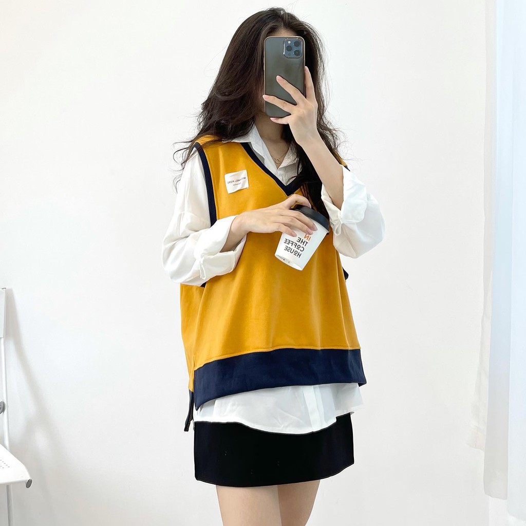(FREESHIP) Áo gile nỉ da cá quảng châu cao cấp Miho house