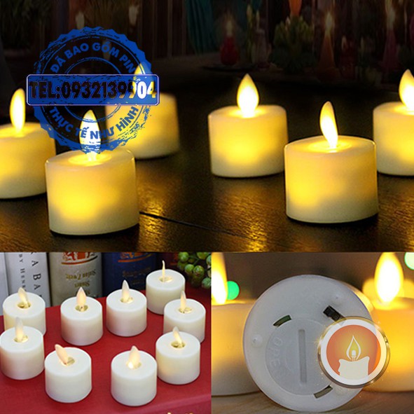 Nến điện tử tealight tim lắc lư [KÈM SẴN PIN]