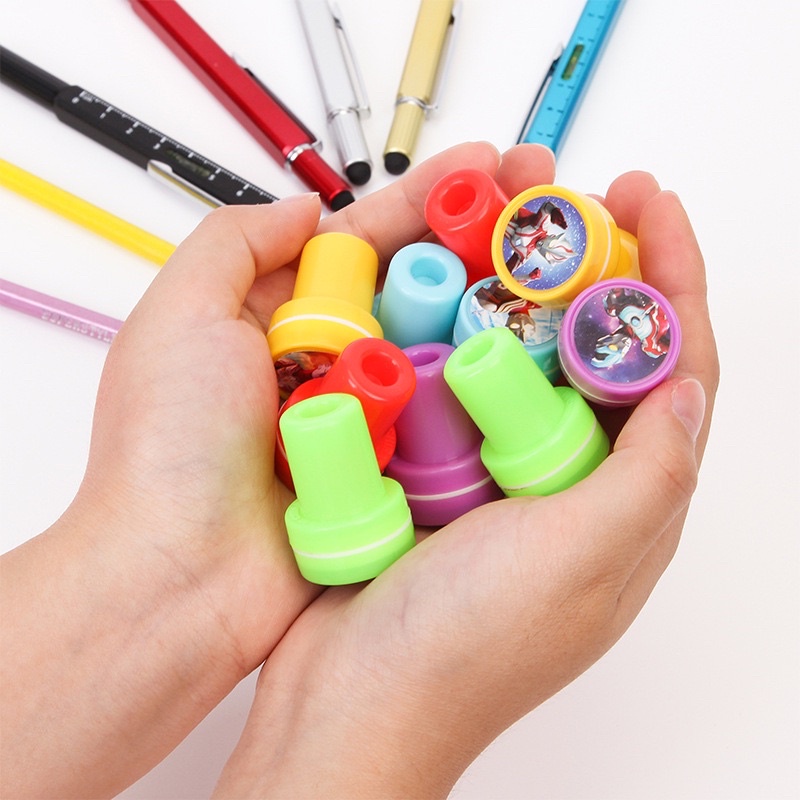 Set 10 dấu ấn  In hình siêu nhân cho bé trai