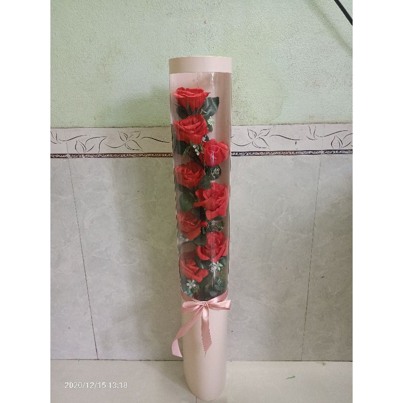 Hoa hồng giấy trong hộp kính cứng( bán sỉ và lẻ)
