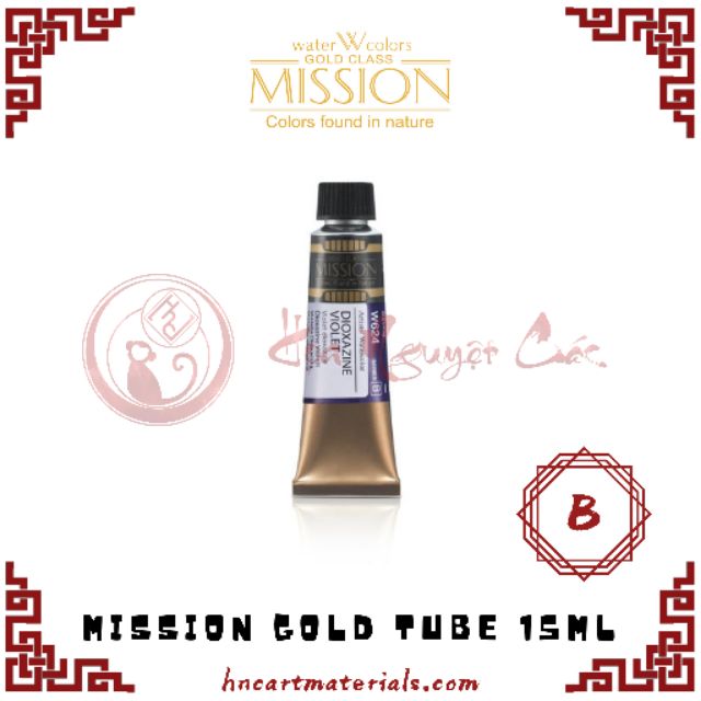 [Mijello] Mission Gold màu nước tuýp 15ml seri B