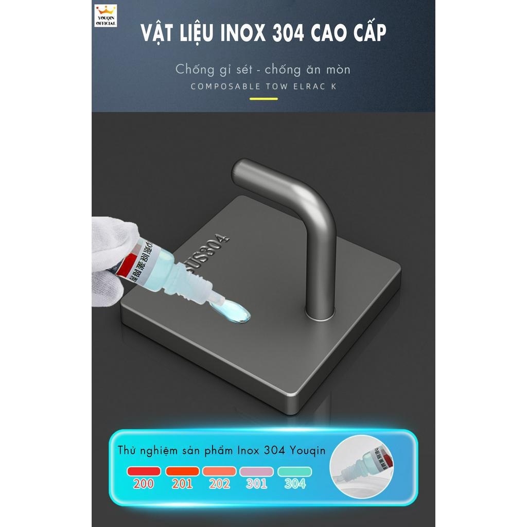 Móc Treo Đồ Dán Tường Trang Trí, Chất Liệu Inox 304 (Bộ 2 Cái) - YouQin