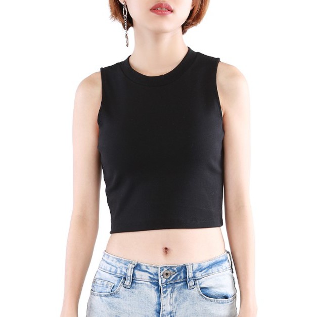 Áo sát nách croptop nữ