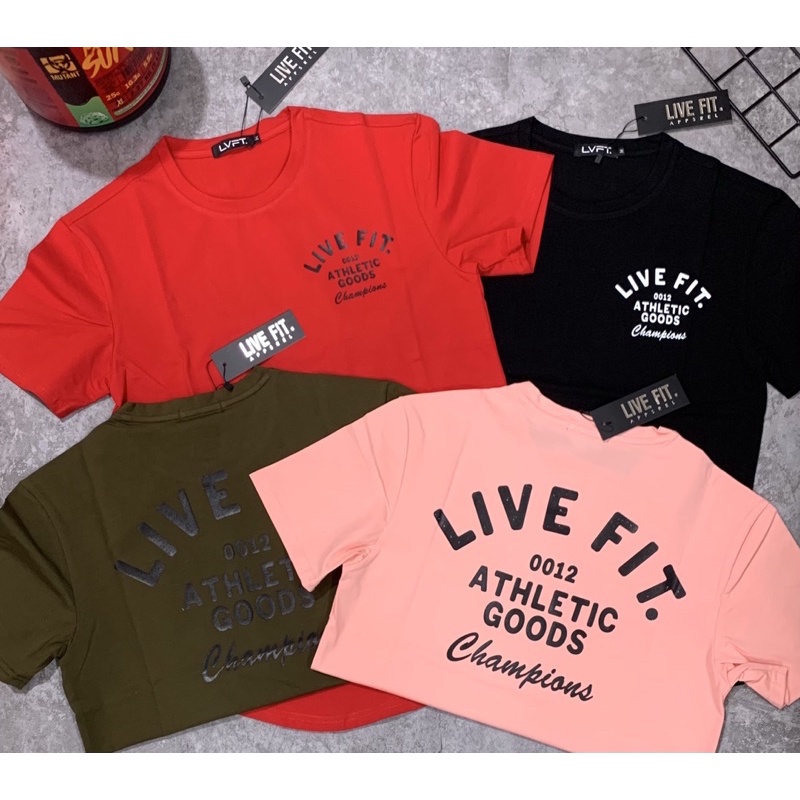 [giảm sốc]áo gym nam LIVEFIT cotton 100% form body cực chất.