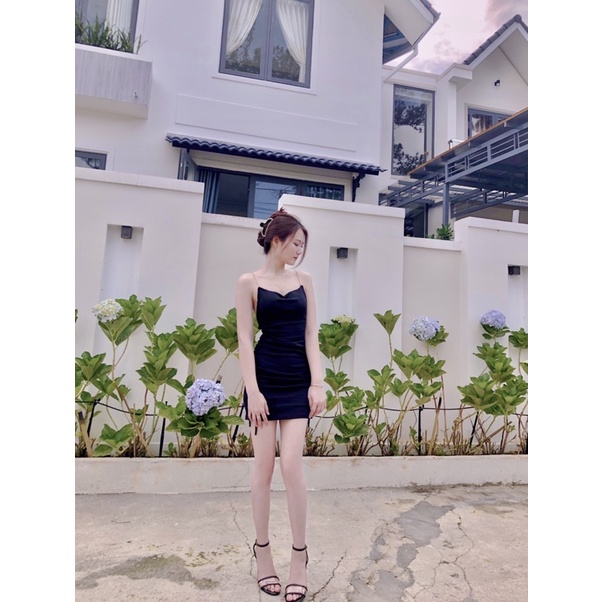 Đầm Body Hở Lưng Dây Xích - Hanu Store