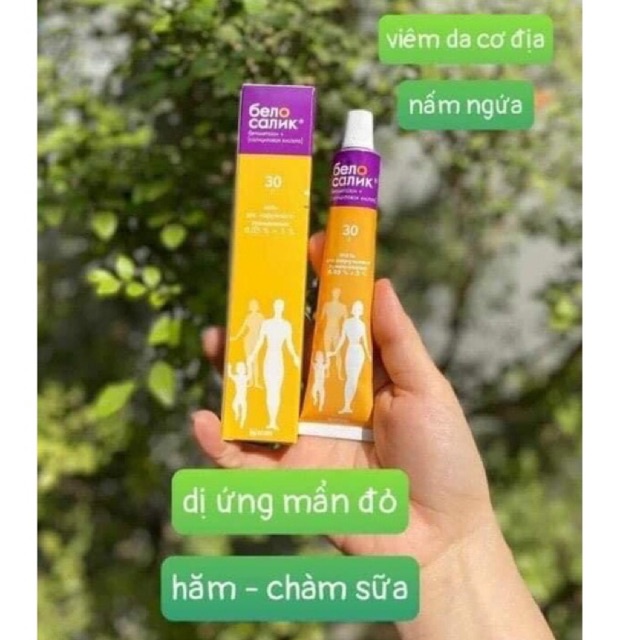 Kem bôi da cơ địa, viêm da dị ứng Belosalic Nga 30gr - Bachduongrushop