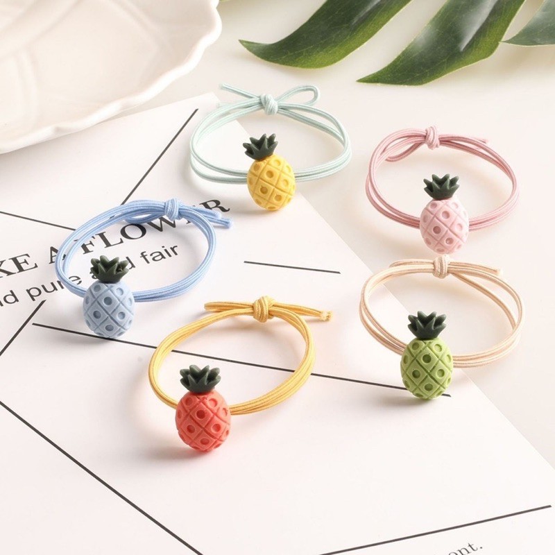 CỘT TÓC XINH HÌNH SÓC, HOA CÚC, BÚP BÊ, TRÁI CÂY...