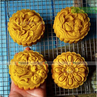 Khuôn trung thu lò xo 4 mặt đôi chim uyên ương (chọn mẫu 150g | 200g)