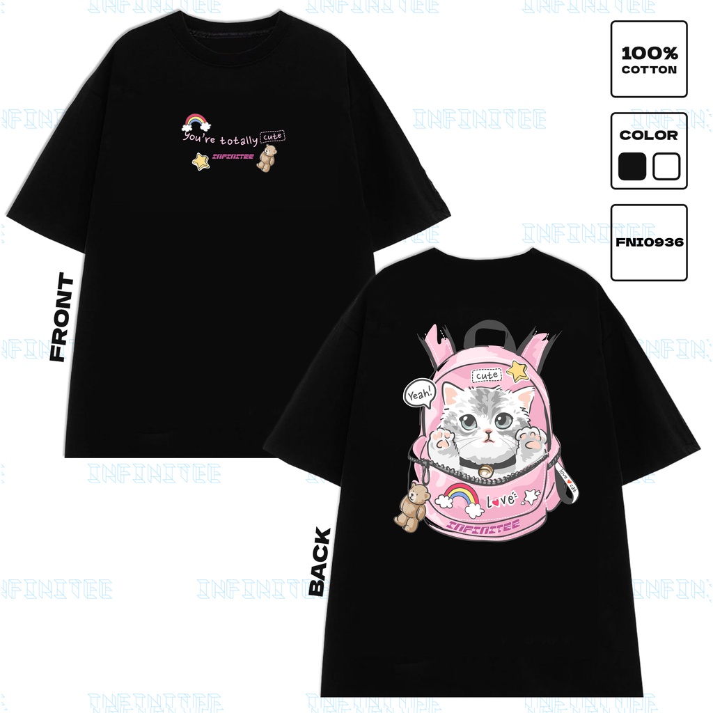 Áo thun INFINITEE Fni0936, Thun 100% Cotton - form rộng Unisex.