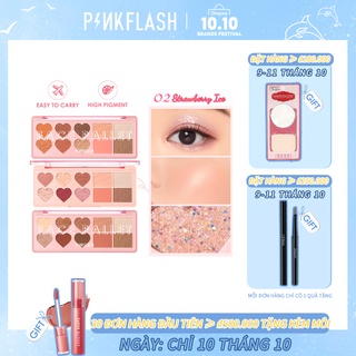 [Hàng mới về] PINKFLASH Bảng Phấn Mắt Kiêm Phấn Bắt Sáng Và Tạo Khối 4 Trong 1 Cao Cấp