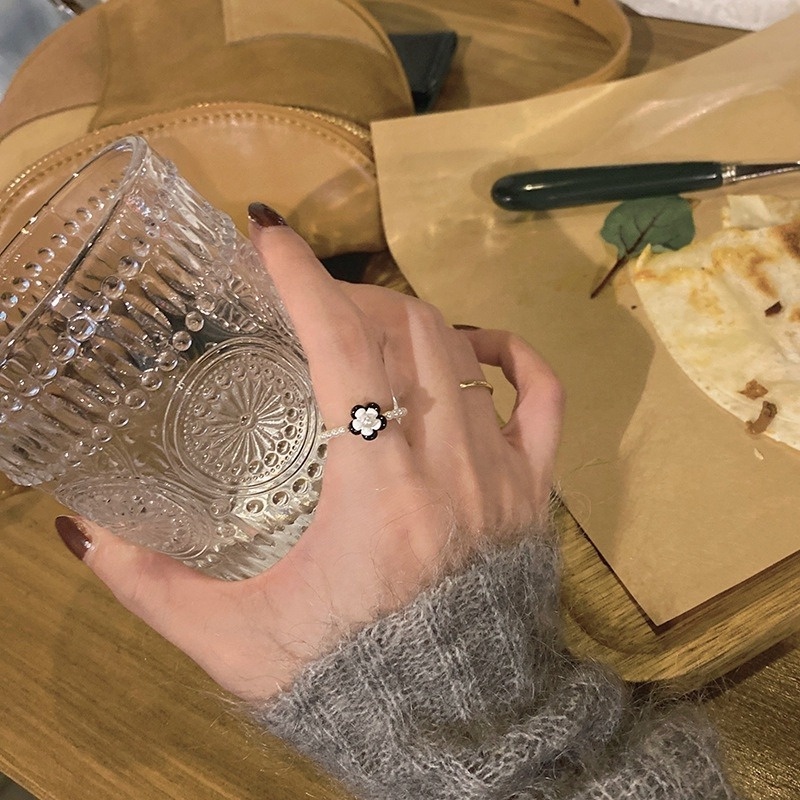 Nhẫn Mạ Vàng Hồng Đính Ngọc Trai Nhân Tạo Phong Cách Hàn Quốc Sang Trọng Cho Nữ