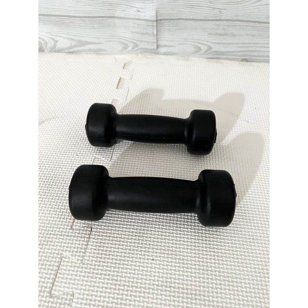 Bộ 2 tạ tay cao su đen 1kg