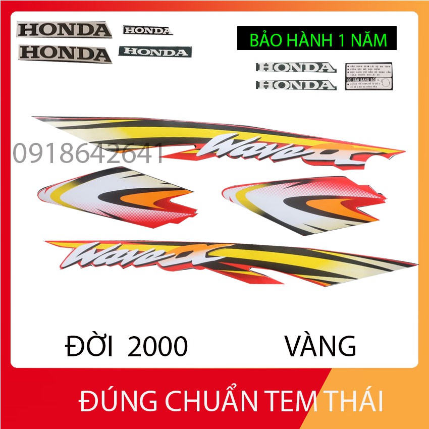 [CHUẨN TEM THÁI] BỘ TEM RỜI 3 LỚP DÁN FULL XE HÀNG XỊN CHO WAVE ANPHA MẪU NHỎ ĐỜI 2000 - MÀU XANH NHỚT