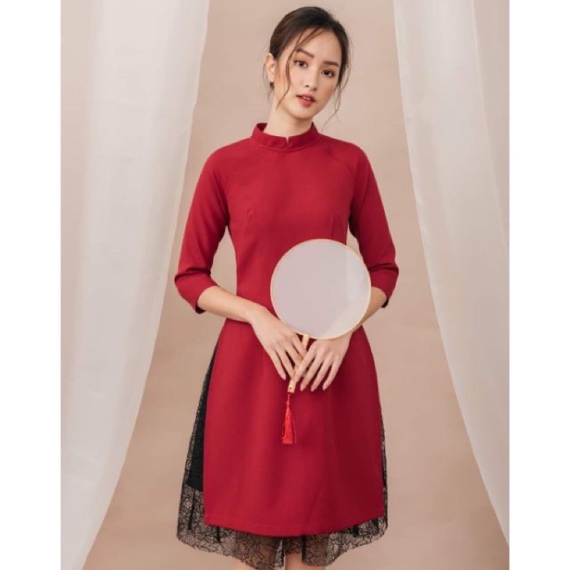 Xả kho sét áo dài cách Tân kèm chân váy ren siêu xinh