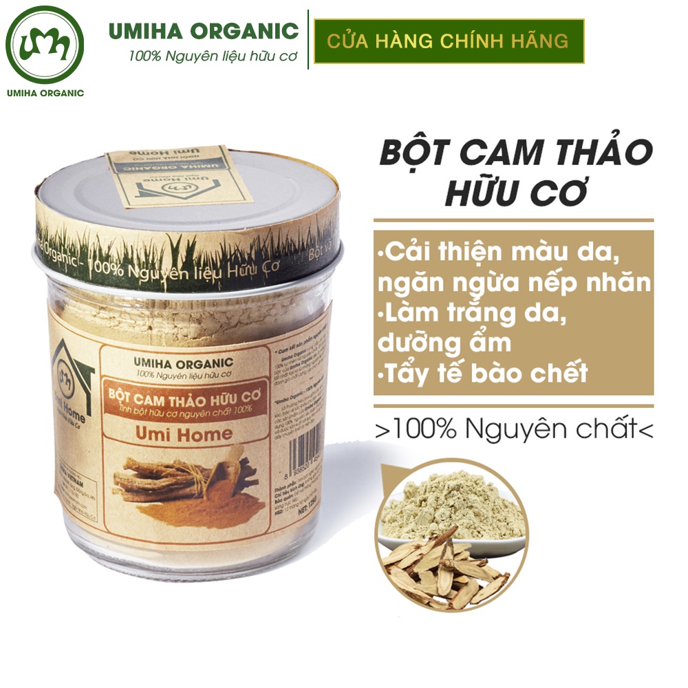 Bột Cam Thảo đắp mặt hữu cơ UMIHA nguyên chất | Licor Ice Powder 100% Organic 135g