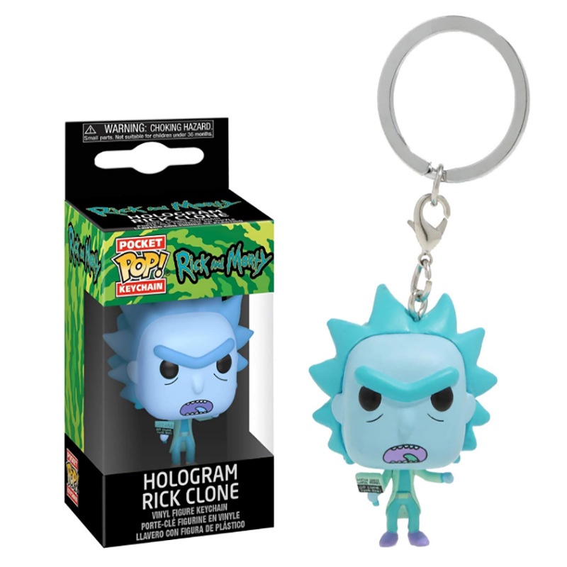Móc khóa mô hình nhân vật phim hoạt hình Rick and Morty cỡ 4cm