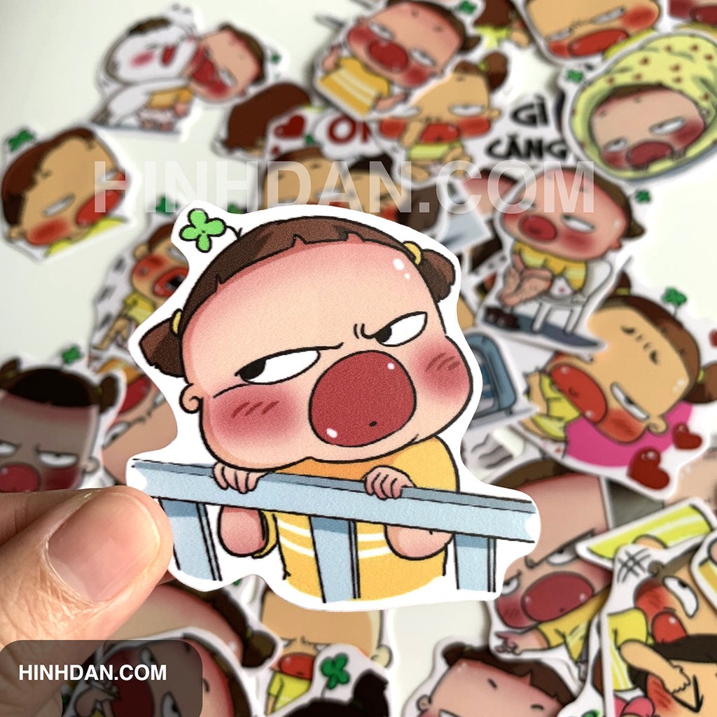 50 Sticker QUỲNH AKA decal hình dán chống nước trang trí xe, laptop, nón bảo hiểm