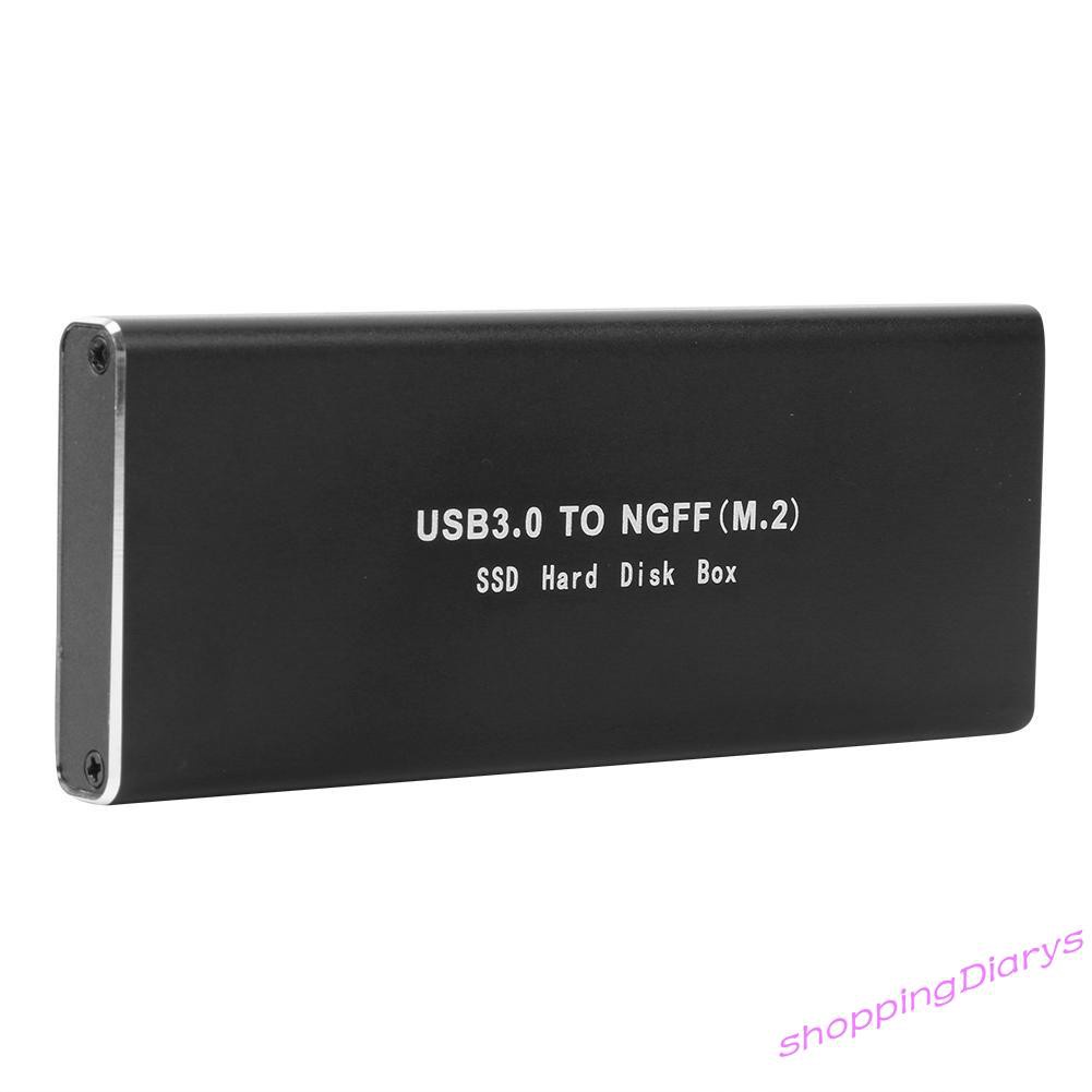 ✤Sh✤ Hard Disk Case M.2 B-Key to USB 3.0 Adapter SSD Mobile External Enclosure