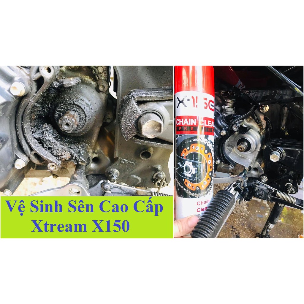 [Tặng Bàn Chải Chà Sên 3D]Chai Xịt Vệ Sinh Sên, Rửa Sên/ Xích Cao Cấp X-150