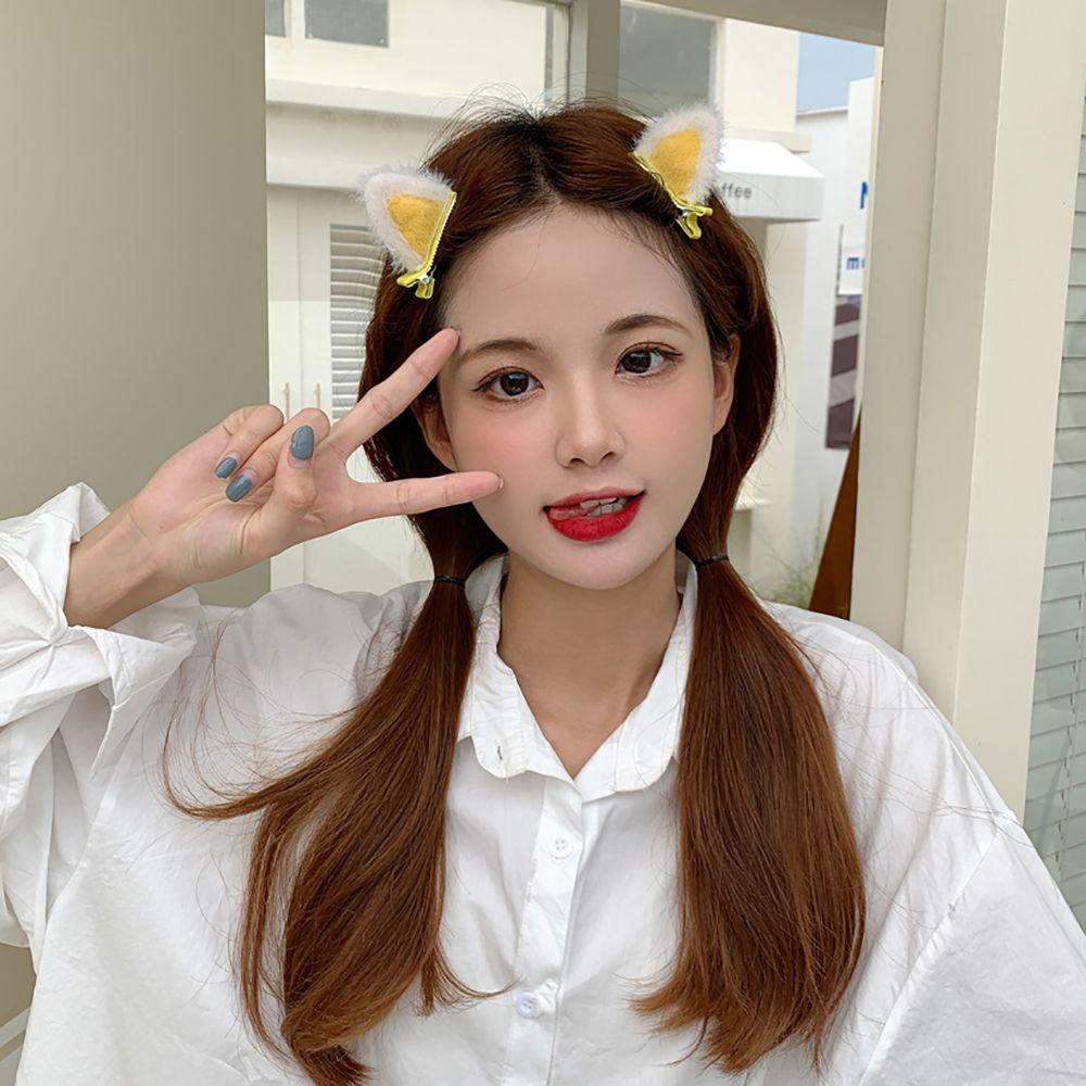 Kẹp Tóc Hình Tai Mèo Hoạt Hình Đơn Giản Ngọt Ngào Cho Nữ