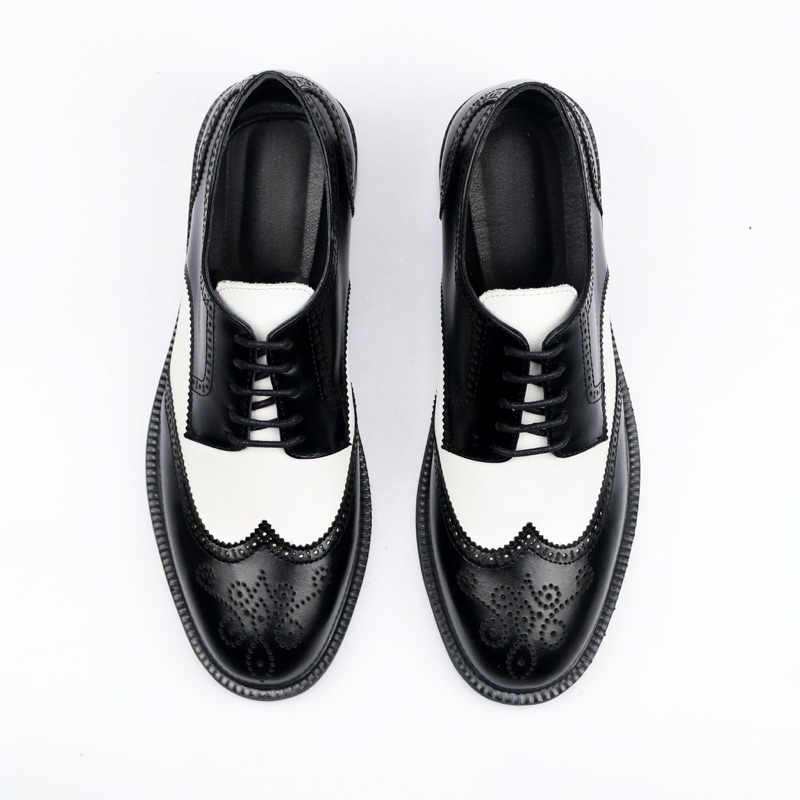 Giày Tây Derby Wingtip Brogue ĐẾ GỖ | TẶNG KÈM BỘ QUÀ TẶNG GIÁ TRỊ