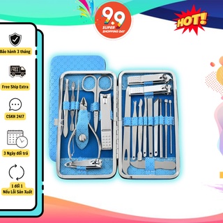 Bộ Bấm Móng Tay 19 Món, Bộ Cắt Móng Tay Cao Cấp thép không Gỉ BM19