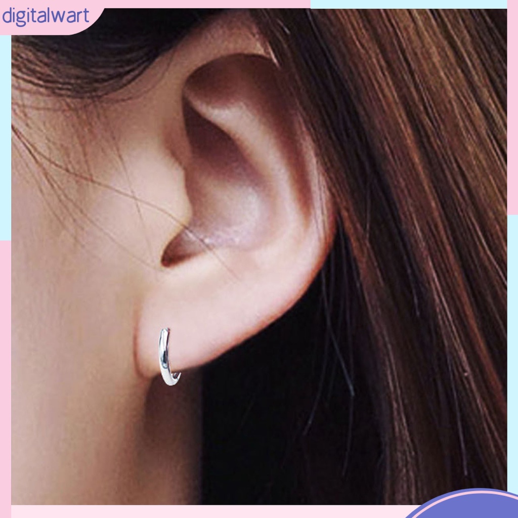 Đôi Khuyên Tai Tròn Phi Giới Tính Thiết Kế Đơn Giản