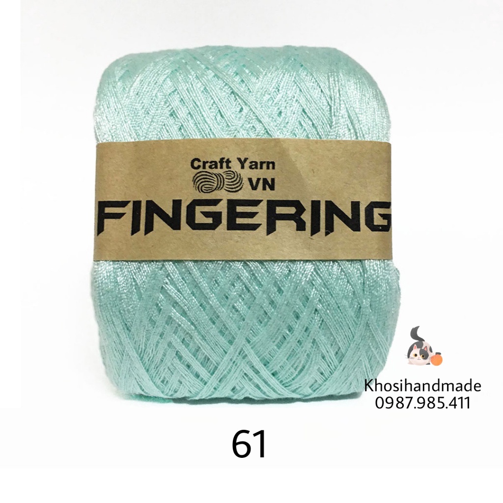 Sợi Cotton Bóng Fingering 100gram ( Đủ bảng màu từ 01 đến 95)