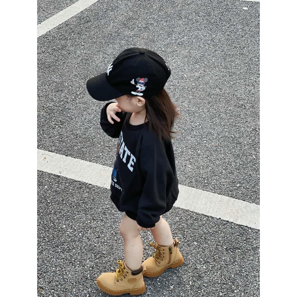 Áo nỉ sweater Whoaw cho bé , áo nỉ cổ  tròn trẻ em bé trai, gái ,unisex , GonZ_kid