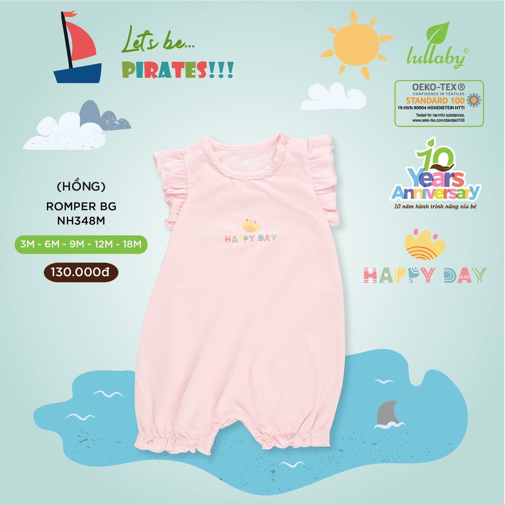 Romper bé trai, bé gái cotton Lullaby