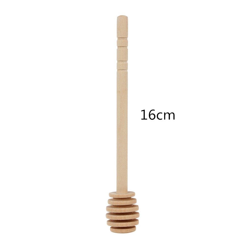 Que khuấy múc mật ong cán gỗ dài 160mm