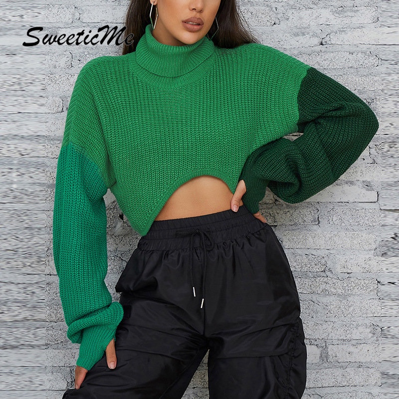 Áo Sweater Dệt Kim Tay Dài Dáng Ôm Thời Trang   Cho Nữ