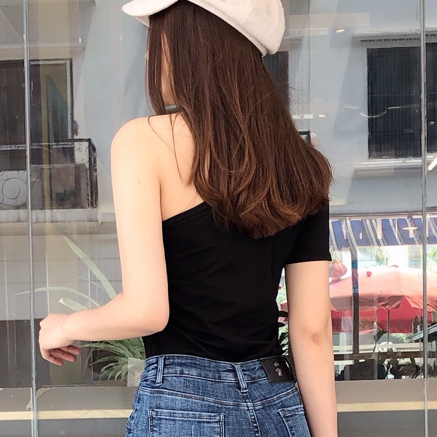 Áo Lệch Vai Nữ KAVO BLUE Siêu Co Giãn Form Dáng Ôm