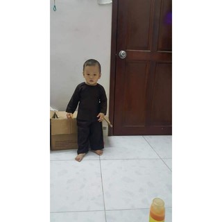 Đồ lam đi chùa bé trai bé gái vạt hò bé. hò nút bóp tay dài cổ tròn 4-40kg
