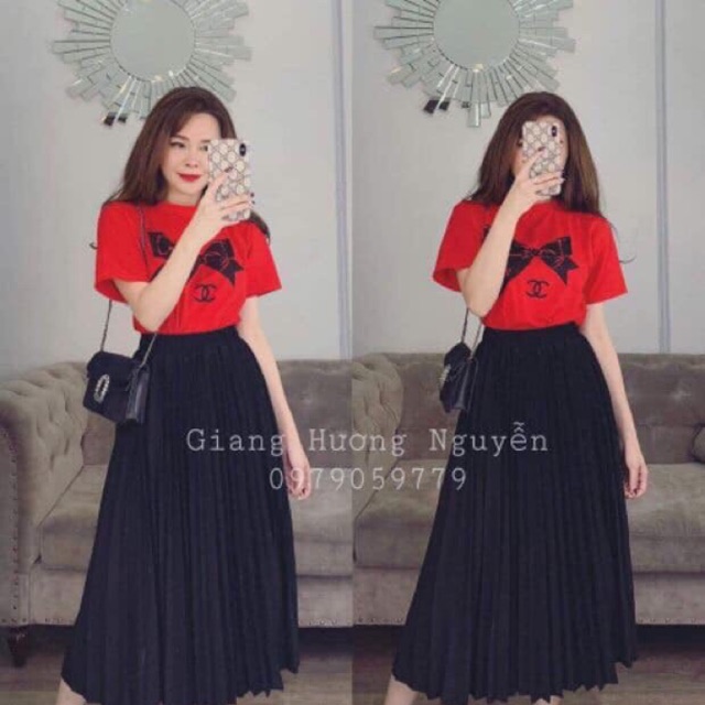 Chân váy xếp li dài⚡️FREESHIP EXTRA⚡️sang chảnh thướt tha | BigBuy360 - bigbuy360.vn