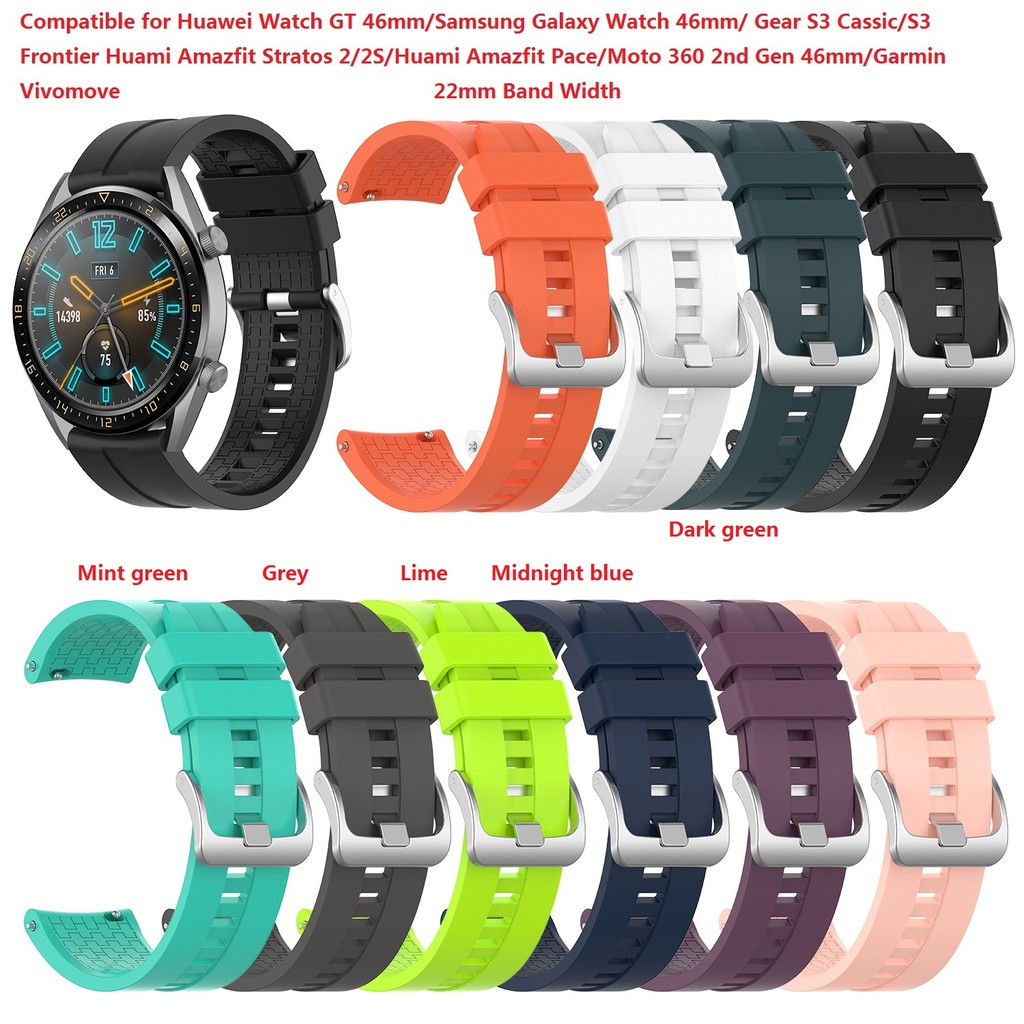 Dây đeo silicon cho đồng hồ thông minh Samsung Galaxy Watch 46mm Gear S3 thumbnail