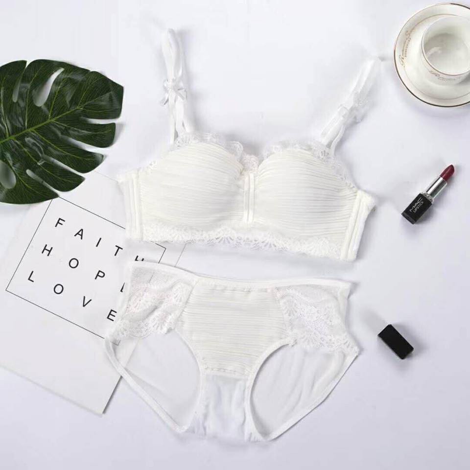 (Big Sale) Bộ đồ lót ren không gọng đệm ngực tiểu thư (ms 328) | BigBuy360 - bigbuy360.vn